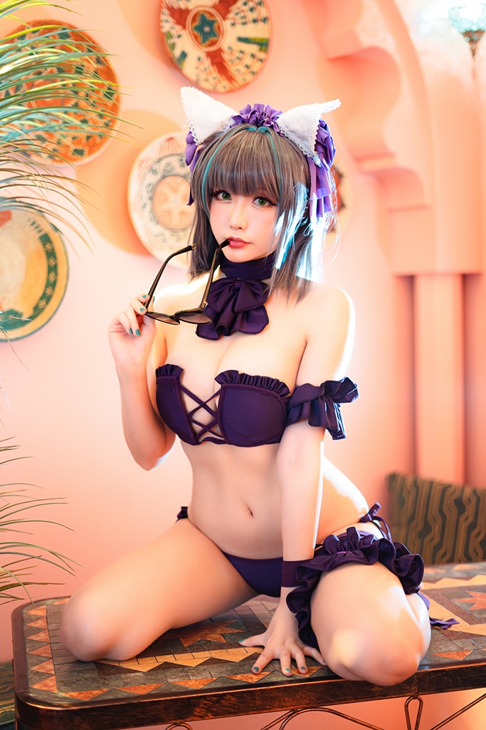 Hoshilily 星之迟迟 – Cheshire Swimsuit (Azur Lane) photo 2-0