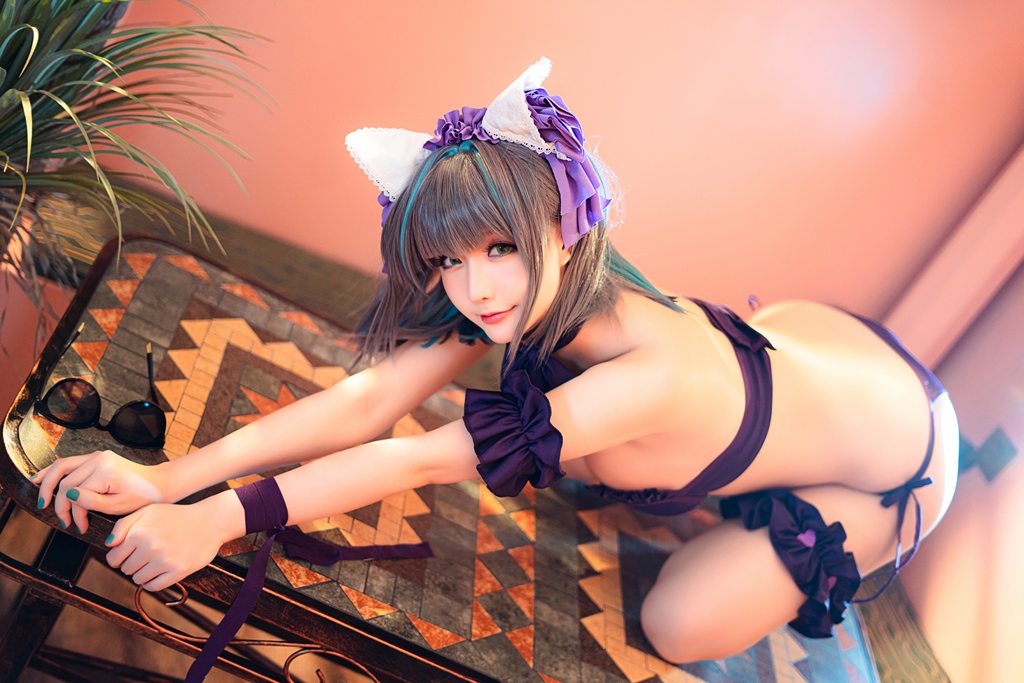 Hoshilily 星之迟迟 – Cheshire Swimsuit (Azur Lane) photo 2-1