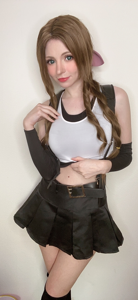 PeachMilky – Aerith Tifa Outfit photo 1-17