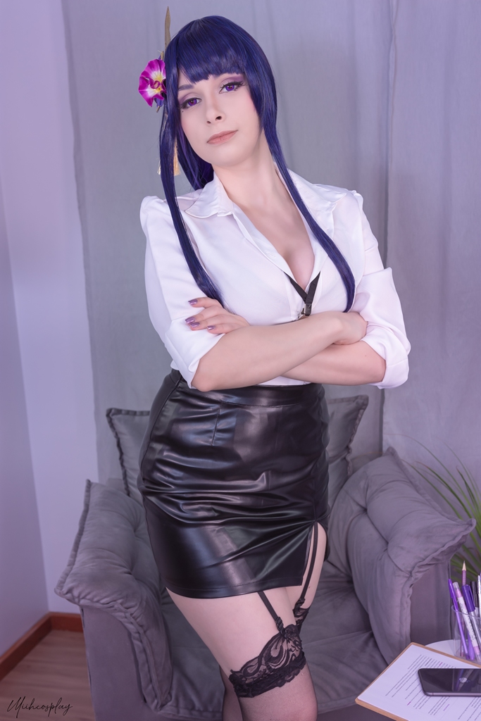 Miih Cosplay – Raiden Shogun Office Lady photo 2-0