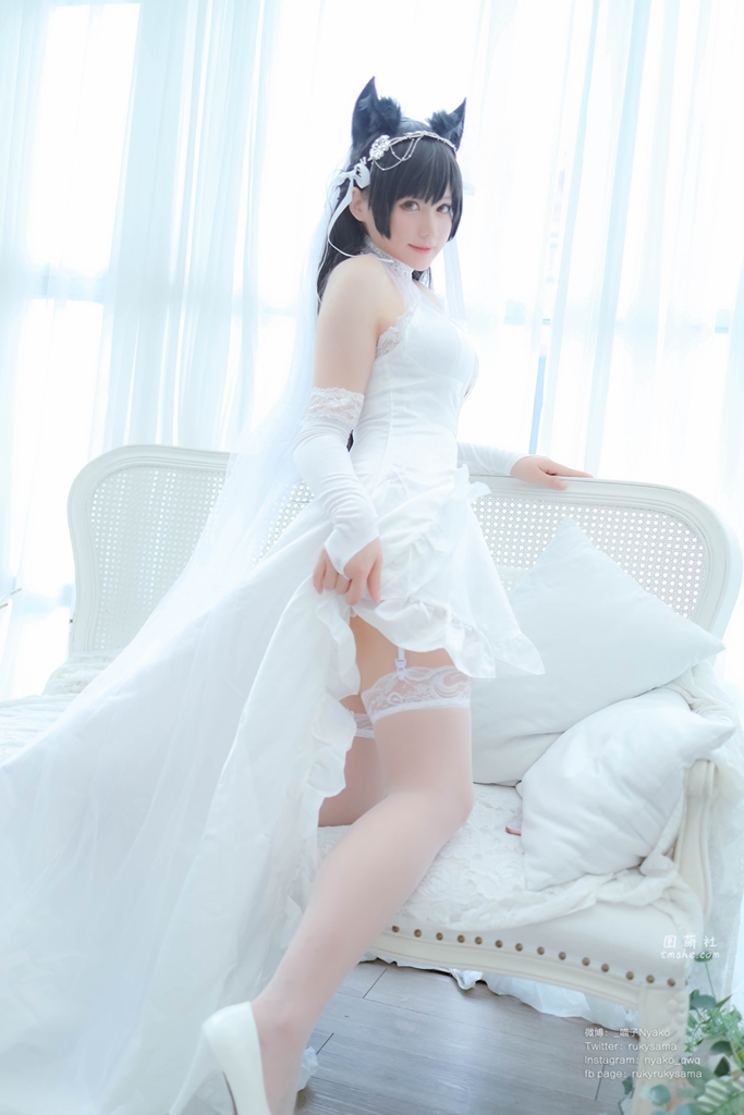 Nyako 喵子 – Bride Atago photo 3-16