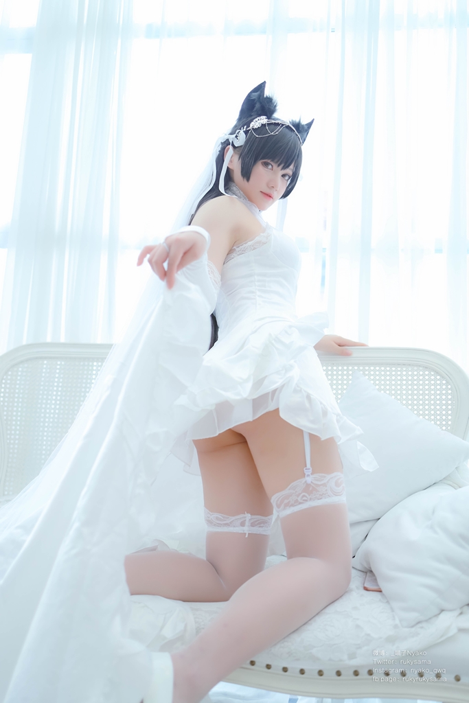 Nyako 喵子 – Bride Atago photo 3-17