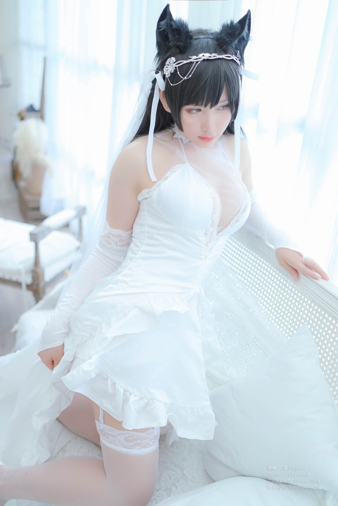 Nyako 喵子 – Bride Atago photo 3-18