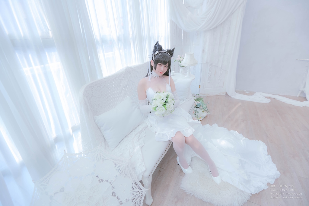 Nyako 喵子 – Bride Atago photo 1-5