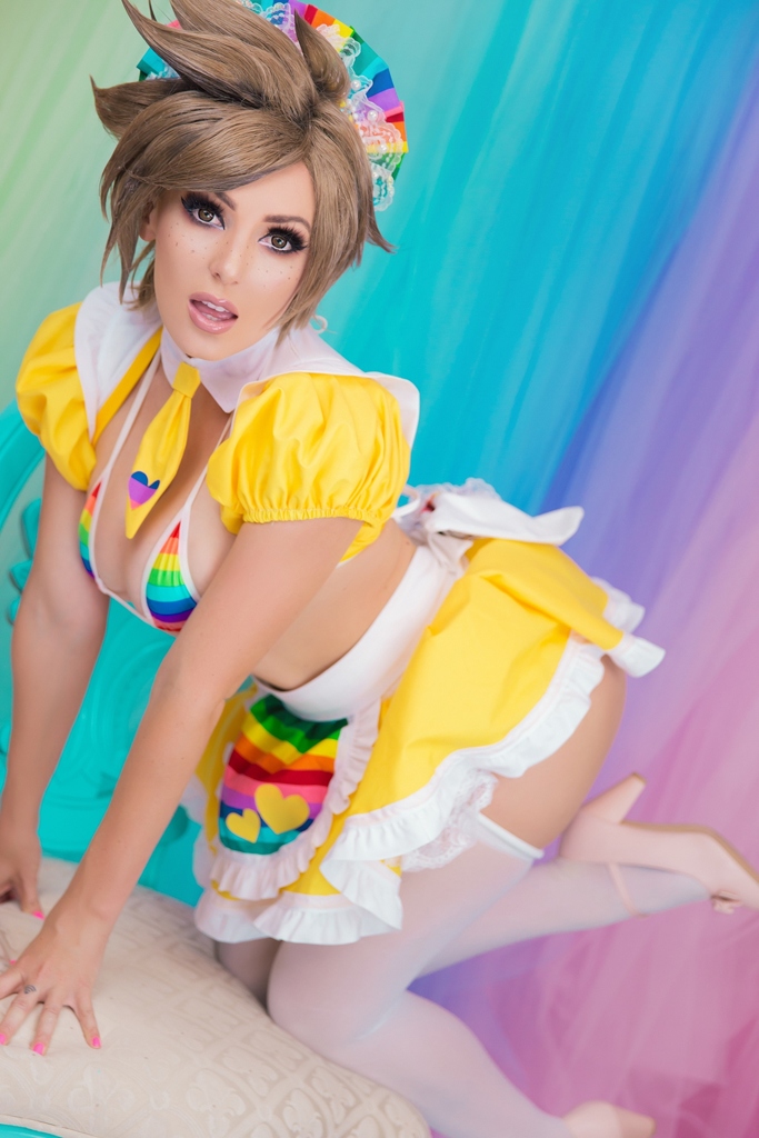 Jessica Nigri – Tracer Rainbow Maid (mitaku.net) photo 1-1