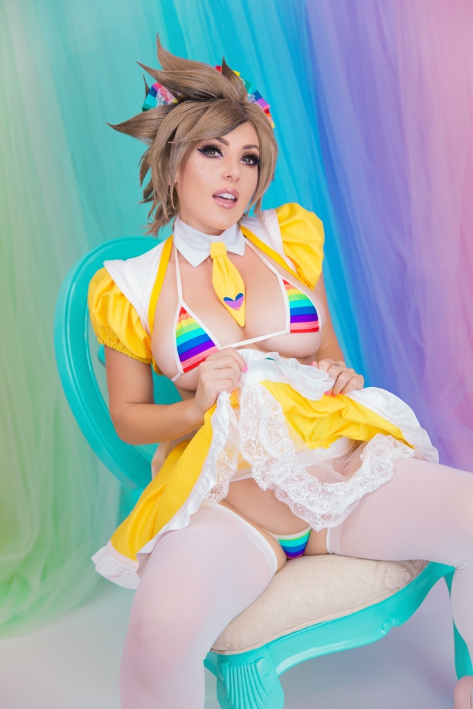 Jessica Nigri – Tracer Rainbow Maid (mitaku.net) photo 1-19