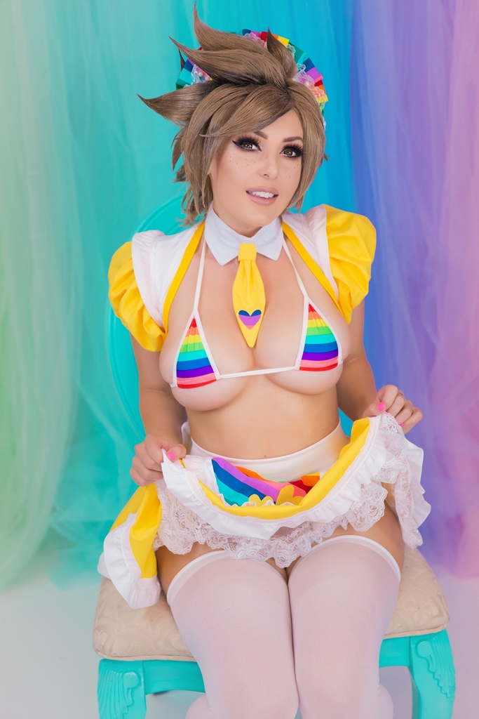 Jessica Nigri – Tracer Rainbow Maid (mitaku.net) photo 2-2