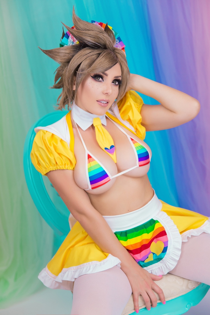 Jessica Nigri – Tracer Rainbow Maid (mitaku.net) photo 2-4