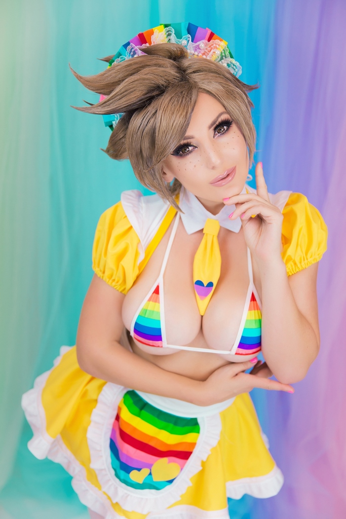 Jessica Nigri – Tracer Rainbow Maid (mitaku.net) photo 2-8