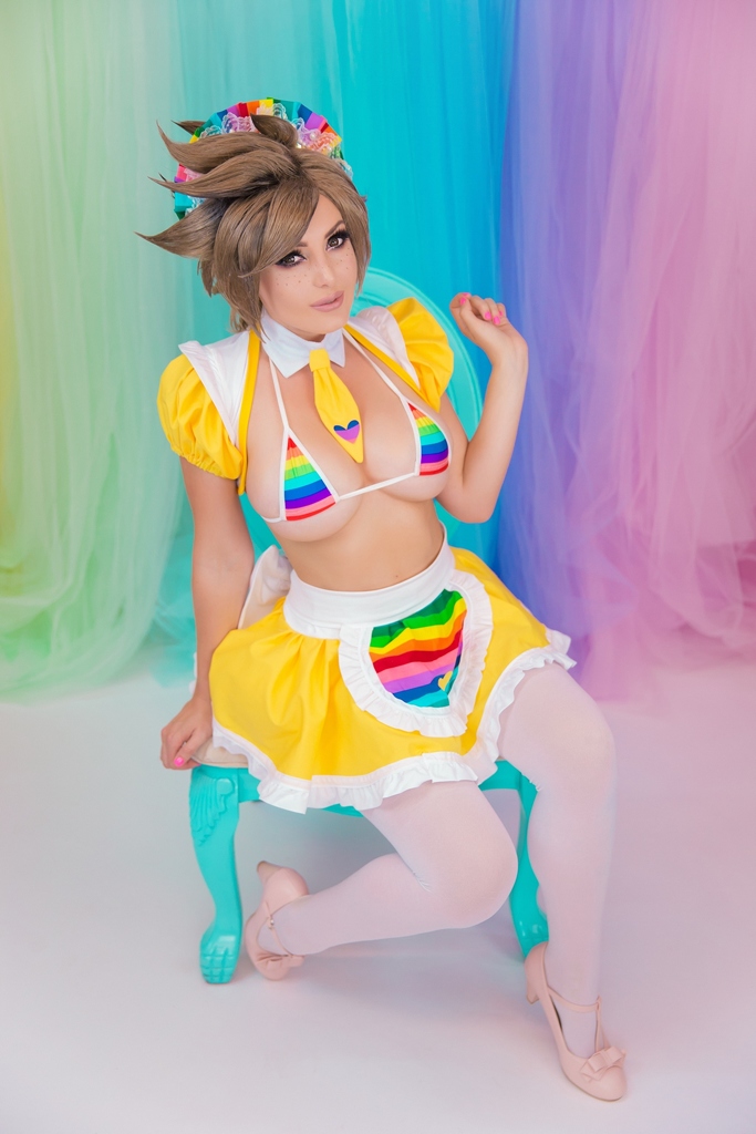 Jessica Nigri – Tracer Rainbow Maid (mitaku.net) photo 2-18