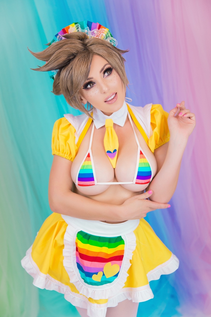 Jessica Nigri – Tracer Rainbow Maid (mitaku.net) photo 2-19