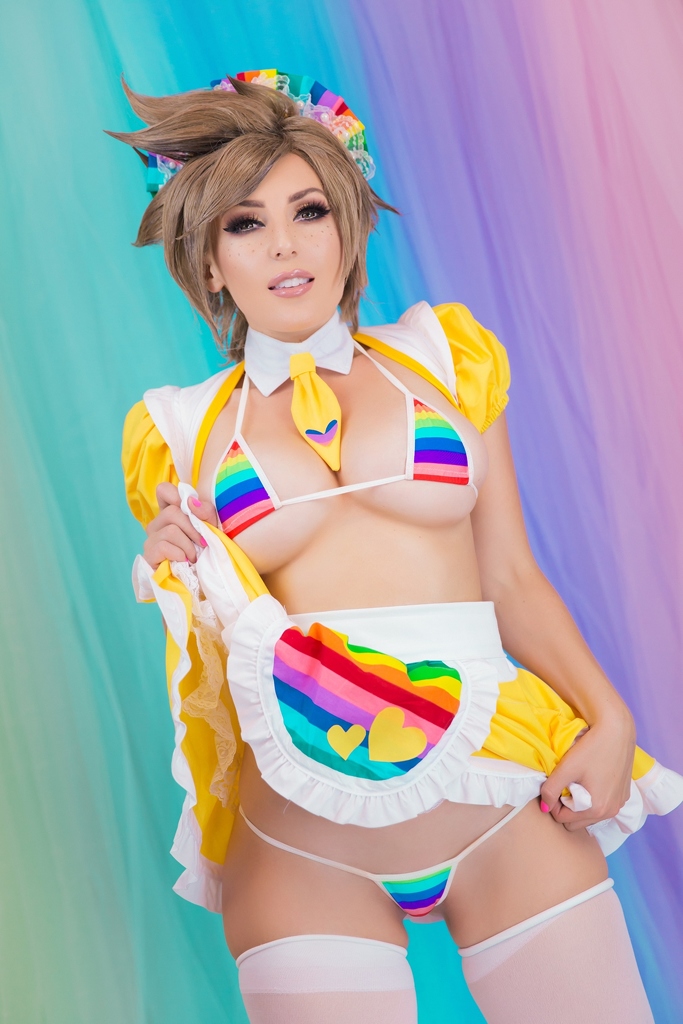 Jessica Nigri – Tracer Rainbow Maid (mitaku.net) photo 3-3