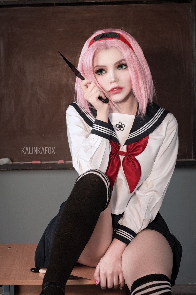 Kalinka Fox – Sakura JK Uniform (mitaku.net) photo 1-5