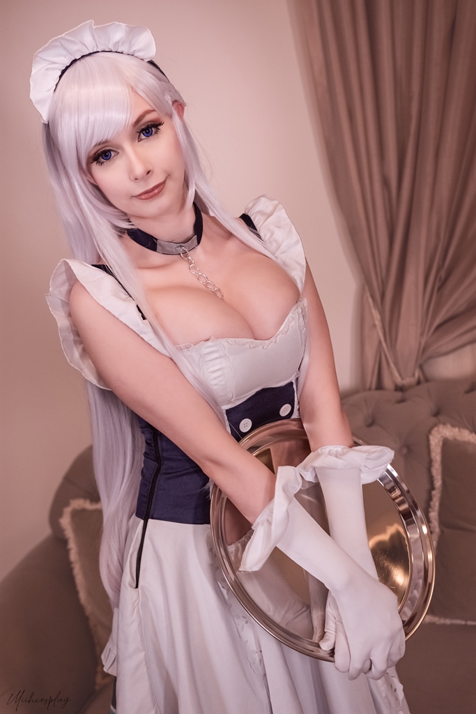 Miih Cosplay – Belfast (Azur Lane) (mitaku.net) photo 1-9