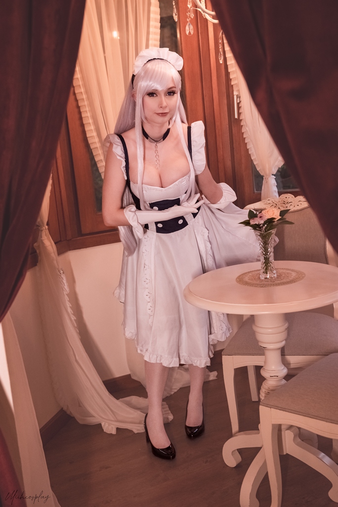 Miih Cosplay – Belfast (Azur Lane) (mitaku.net) photo 1-2