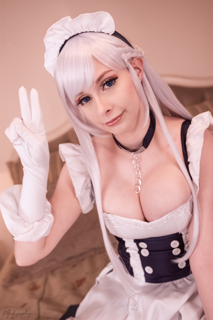 Miih Cosplay – Belfast (Azur Lane) (mitaku.net) photo 4-5