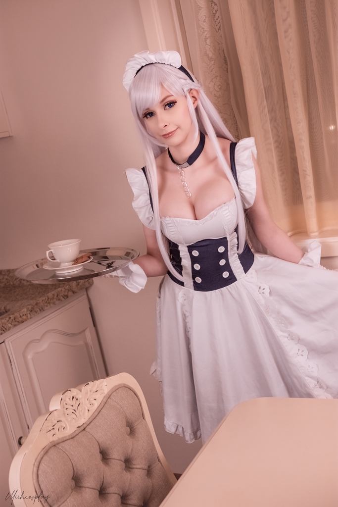 Miih Cosplay – Belfast (Azur Lane) (mitaku.net) photo 4-6