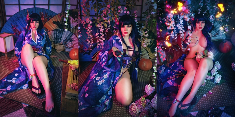 Alice Cosplay Raiden Shogun Kimono Cover