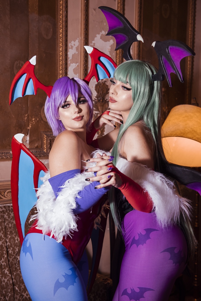 Valentina Kryp & GirlOfNox – Morrigan & Lilith (mitaku.net) photo 1-10