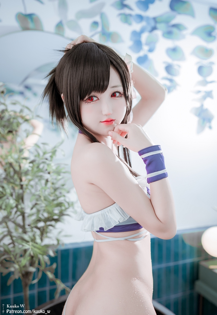 Kuuko W – Tifa Swimsuit Sexy Cosplay