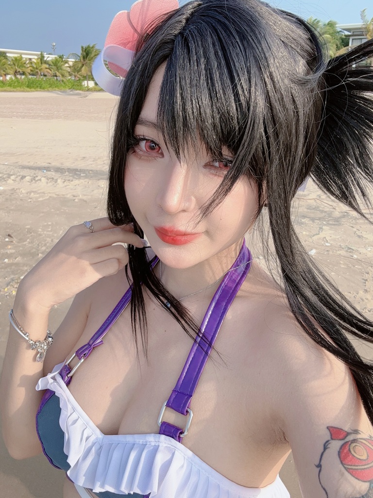 Umeko J – Tifa Swimsuit Sexy Cosplay