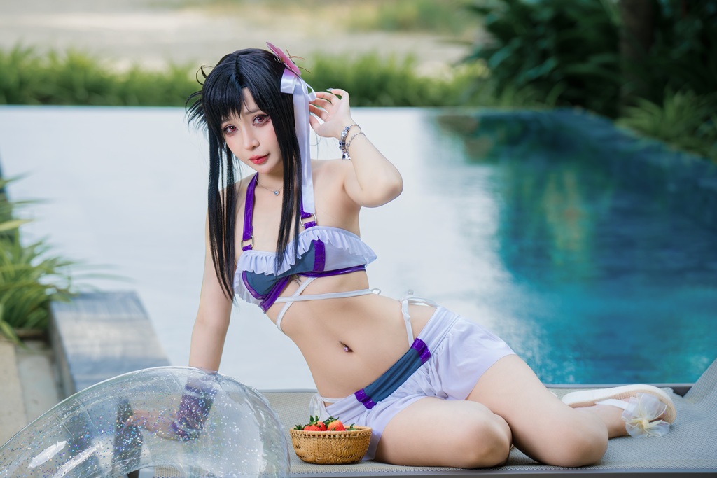 Umeko J – Tifa Swimsuit Sexy Cosplay