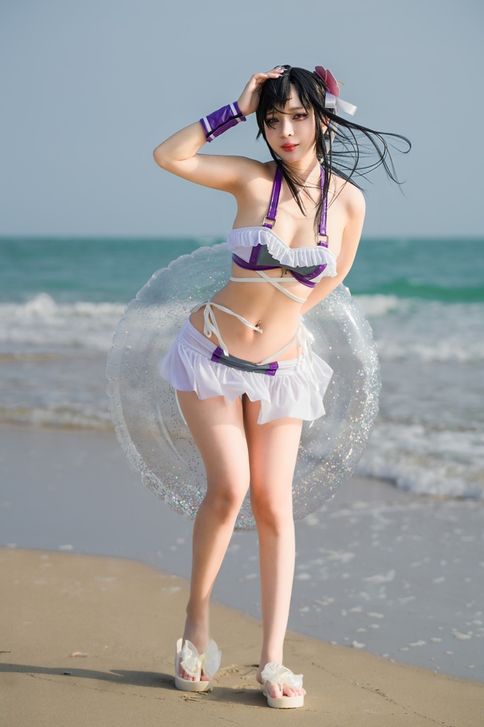 Umeko J – Tifa Swimsuit Sexy Cosplay