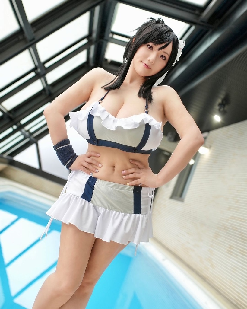 Kaho Shibuya – Tifa Swimsuit Sexy Cosplay