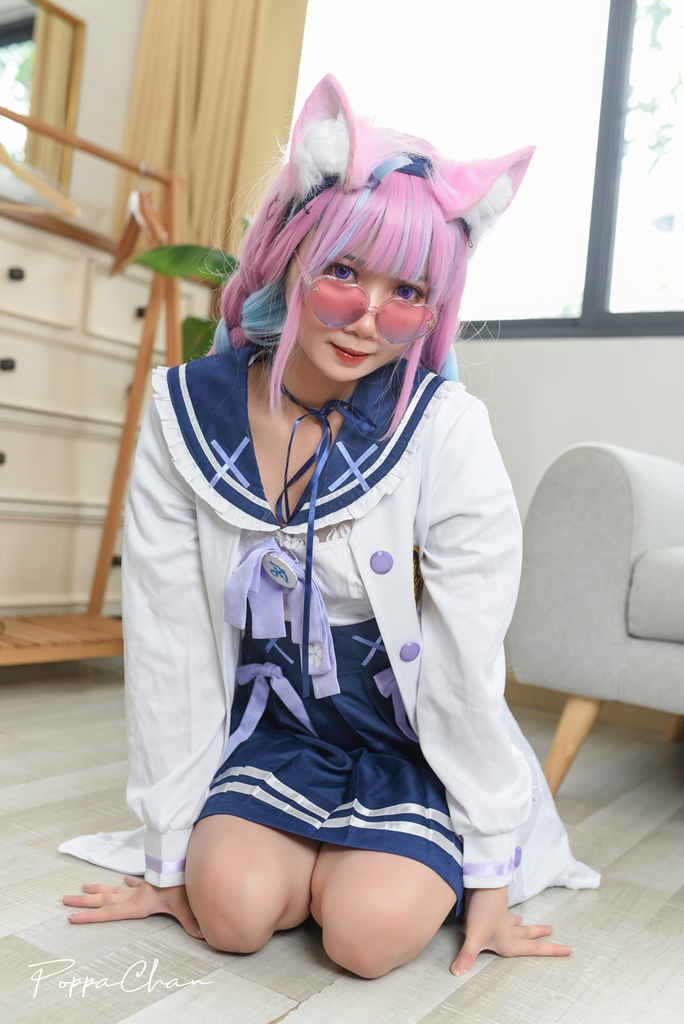 PoppaChan - Minato Aqua School Uniform - Mitaku photo 2-1