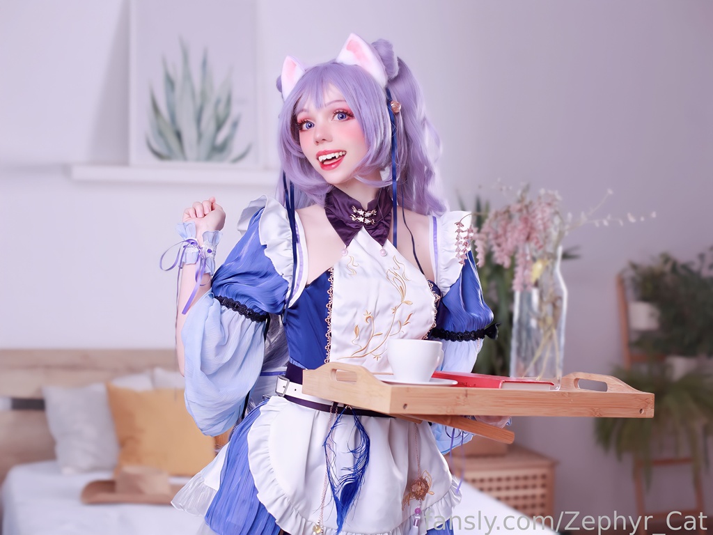 Zephyr Cat - Keqing Maid - Mitaku photo 1-1