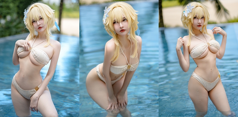 Potato Godzilla - Lumine Bikini (Genshin Impact) - Mitaku