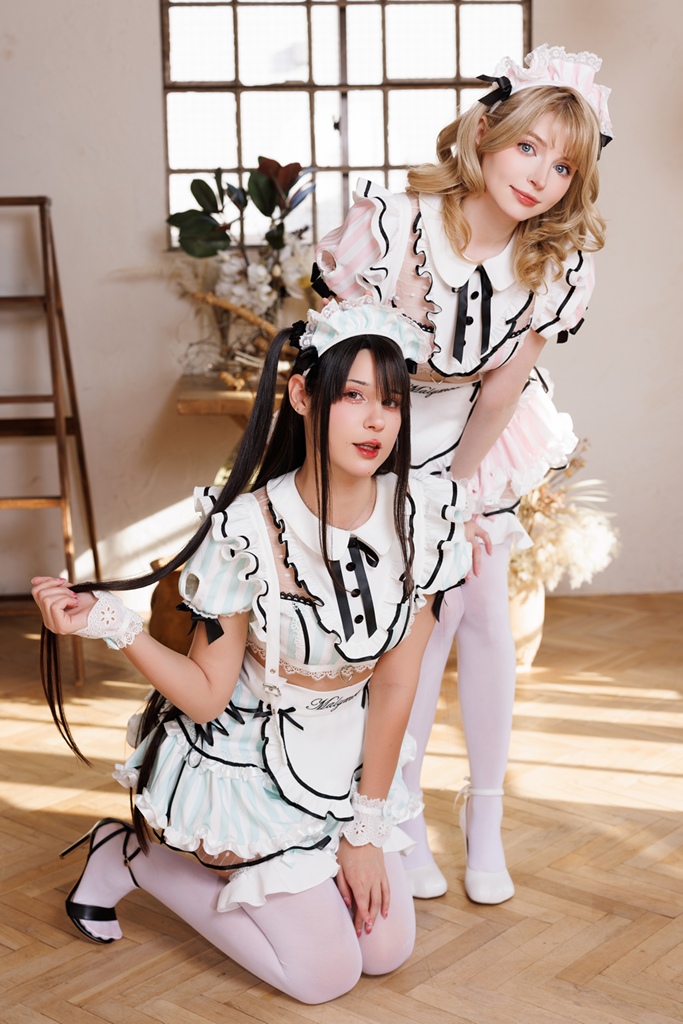 PeachyMilky & Jean WanWan - Ice Cream Parlour Maids - Mitaku photo 1-10