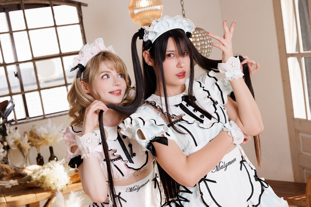 PeachyMilky & Jean WanWan - Ice Cream Parlour Maids - Mitaku photo 1-6
