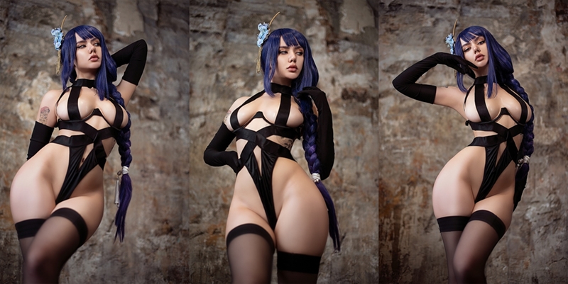 Anna Aifert Raiden Shogun Black Lingerie