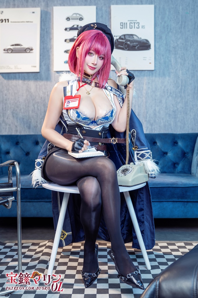 Byoru - Houshou Marine Office Lady - Mitaku photo 1-4