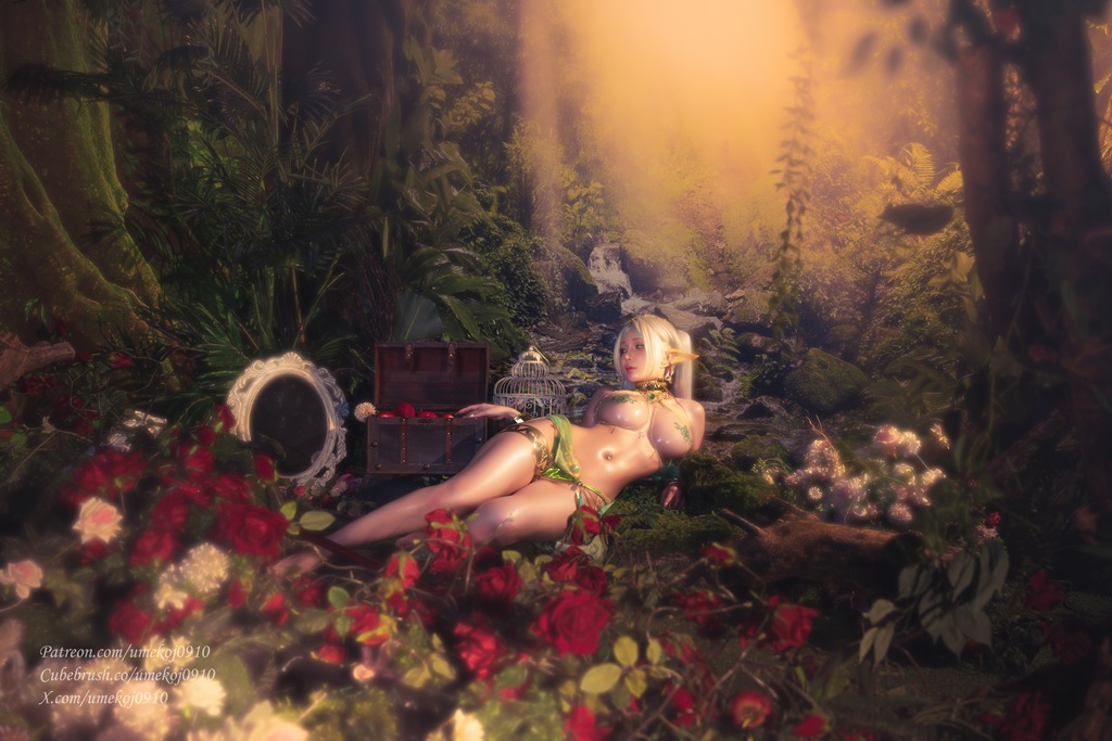 Umeko J - Frieren in Nahida Outfit - Mitaku photo 3-0