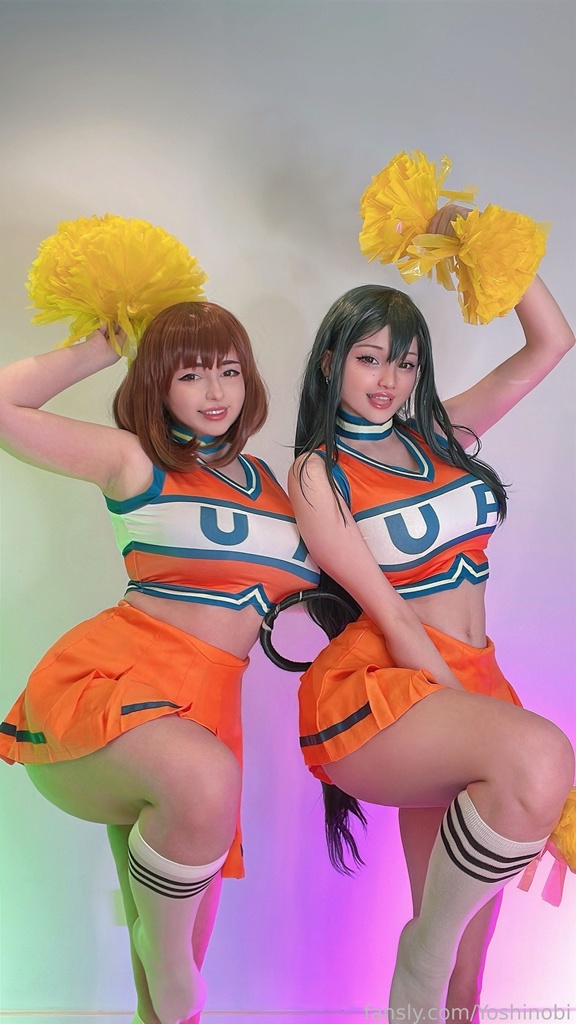 Hidori Rose & Yoshinobi - Tsuyu Asui & Ochako Uraraka (Cheerleader) - Mitaku photo 1-1